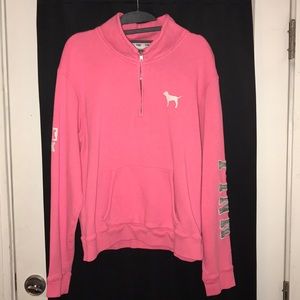 VS Pink half zip up sweater